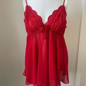 Secret Treasures Red Lace Chemise